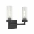 Norwell Lida Glass Bath Light - Matte Black 2612-MB-CL